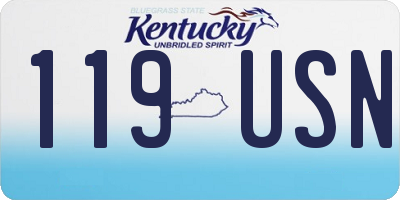 KY license plate 119USN