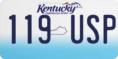 KY license plate 119USP