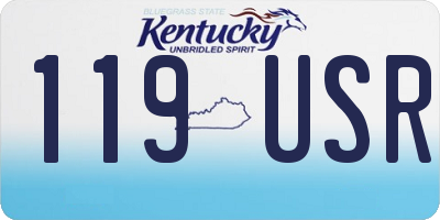 KY license plate 119USR