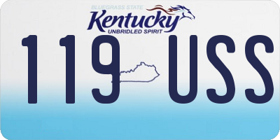 KY license plate 119USS