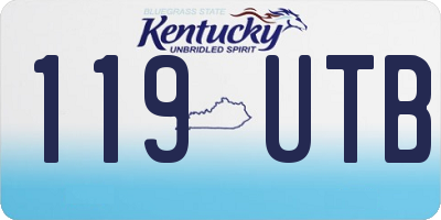 KY license plate 119UTB