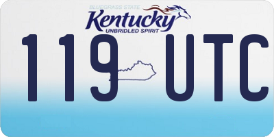 KY license plate 119UTC