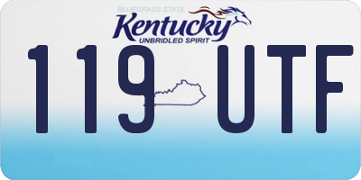 KY license plate 119UTF