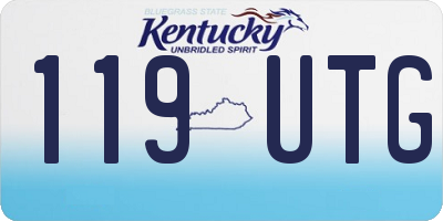 KY license plate 119UTG