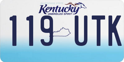 KY license plate 119UTK