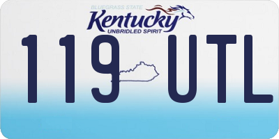 KY license plate 119UTL