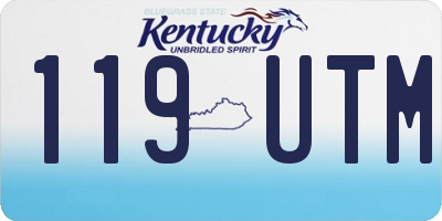 KY license plate 119UTM