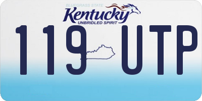 KY license plate 119UTP