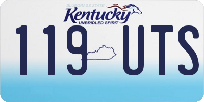 KY license plate 119UTS