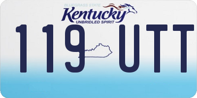 KY license plate 119UTT