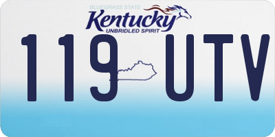 KY license plate 119UTV
