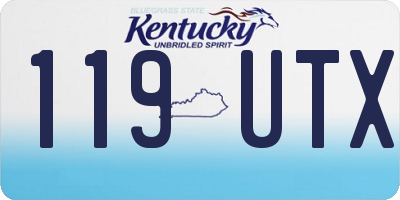 KY license plate 119UTX