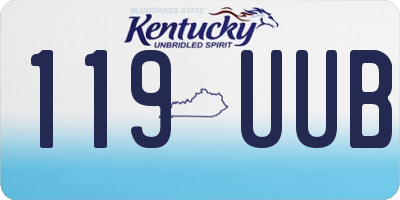 KY license plate 119UUB