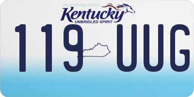 KY license plate 119UUG