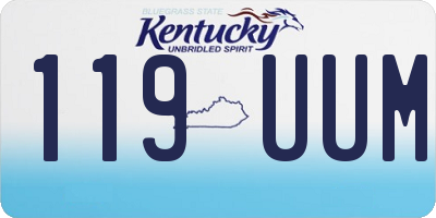 KY license plate 119UUM