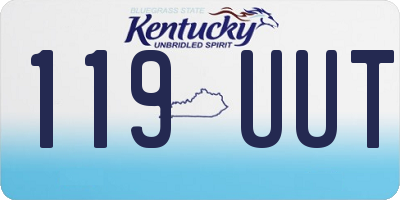 KY license plate 119UUT