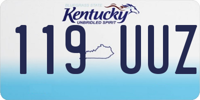 KY license plate 119UUZ