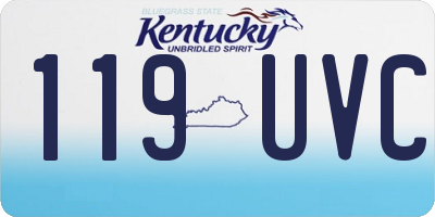 KY license plate 119UVC