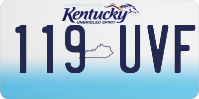 KY license plate 119UVF