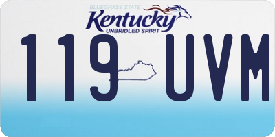 KY license plate 119UVM