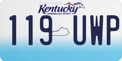 KY license plate 119UWP