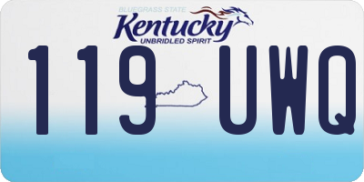 KY license plate 119UWQ
