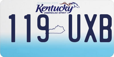 KY license plate 119UXB