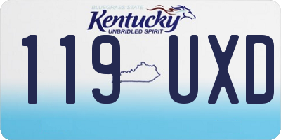 KY license plate 119UXD