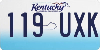 KY license plate 119UXK