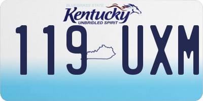KY license plate 119UXM
