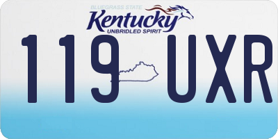 KY license plate 119UXR