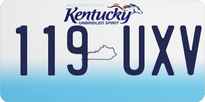 KY license plate 119UXV