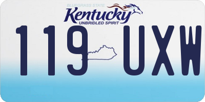 KY license plate 119UXW