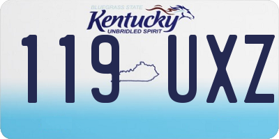 KY license plate 119UXZ