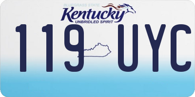 KY license plate 119UYC