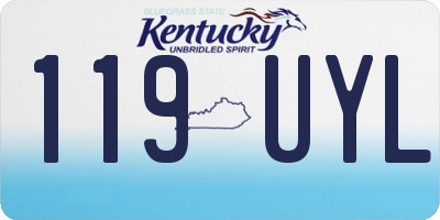KY license plate 119UYL