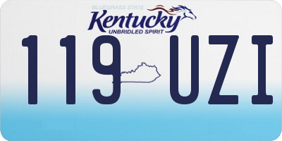 KY license plate 119UZI