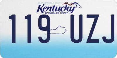 KY license plate 119UZJ