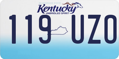 KY license plate 119UZO