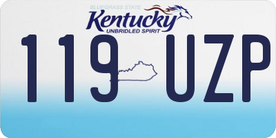 KY license plate 119UZP