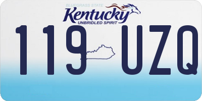 KY license plate 119UZQ