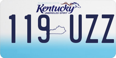 KY license plate 119UZZ
