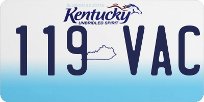 KY license plate 119VAC