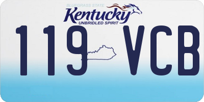KY license plate 119VCB