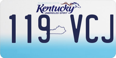 KY license plate 119VCJ