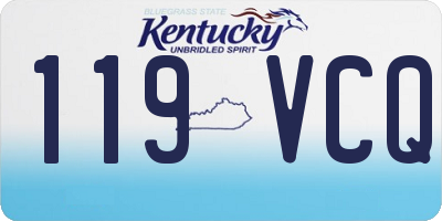 KY license plate 119VCQ
