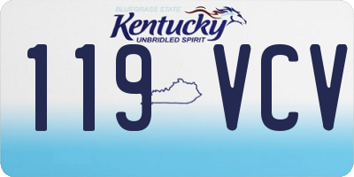 KY license plate 119VCV