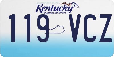 KY license plate 119VCZ