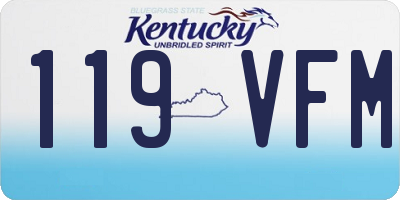 KY license plate 119VFM