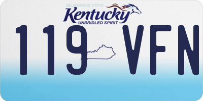 KY license plate 119VFN